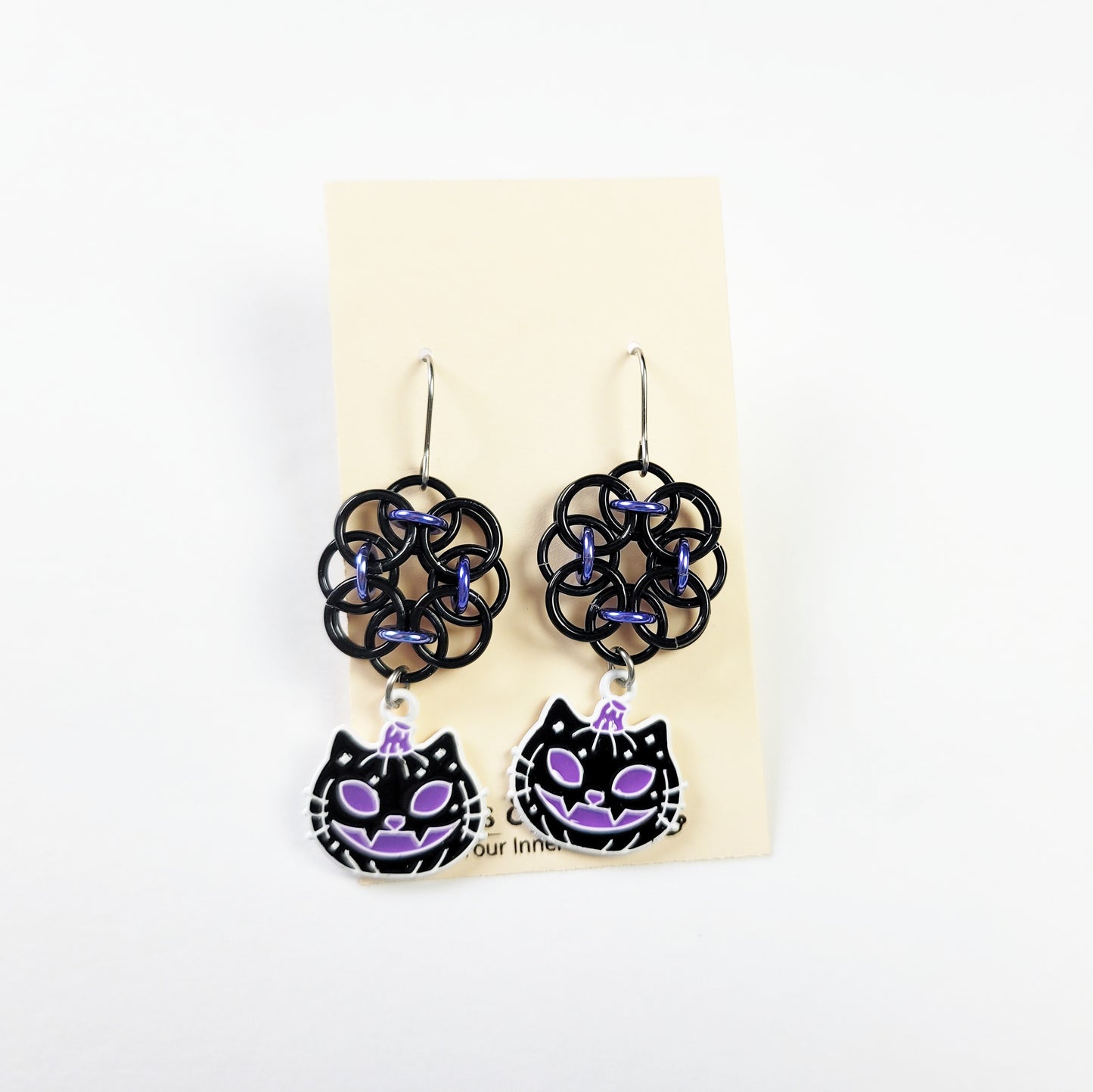 Cat Pumpkin Earrings