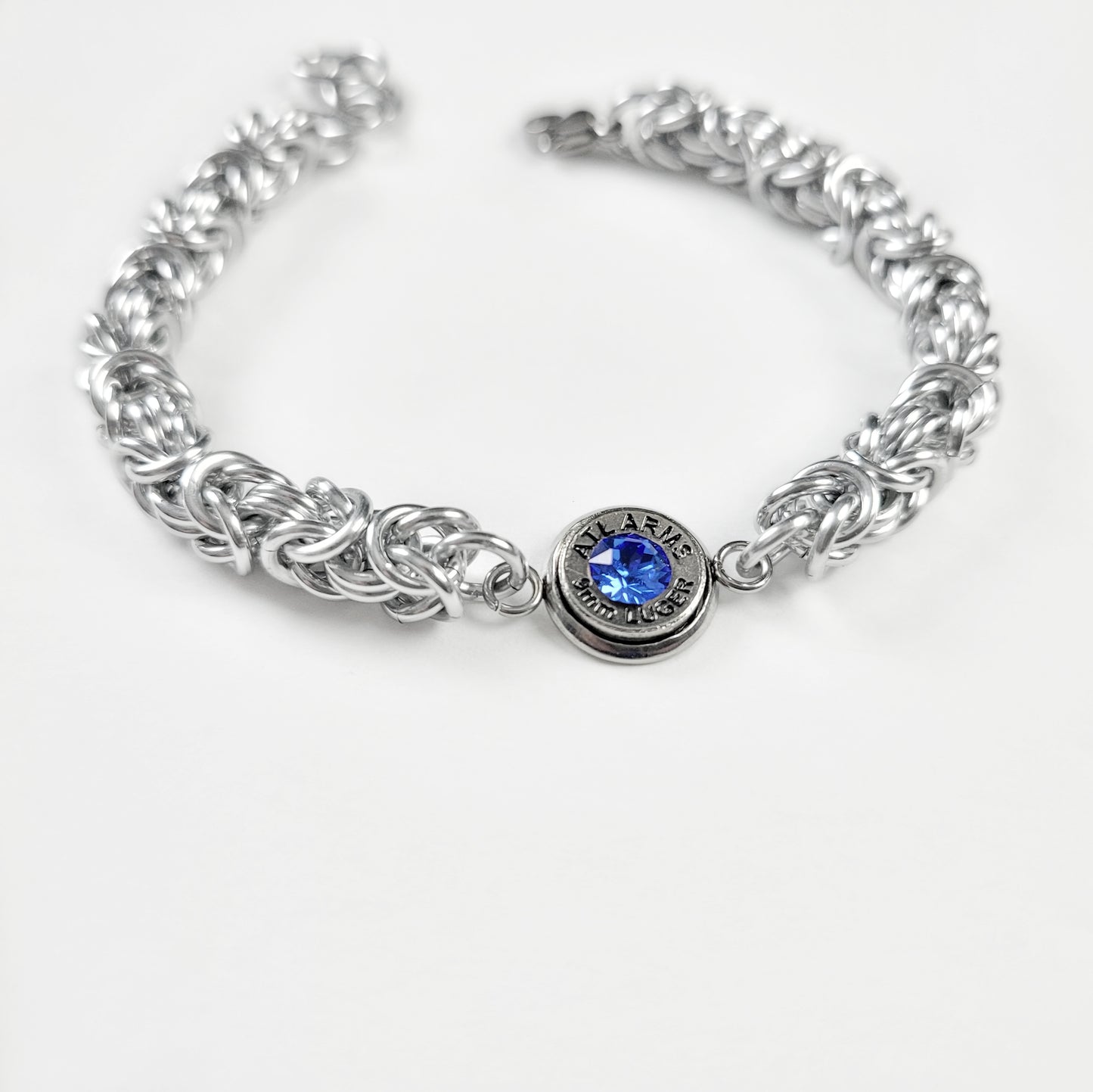 Sapphire Bullet Byzantine Bracelet