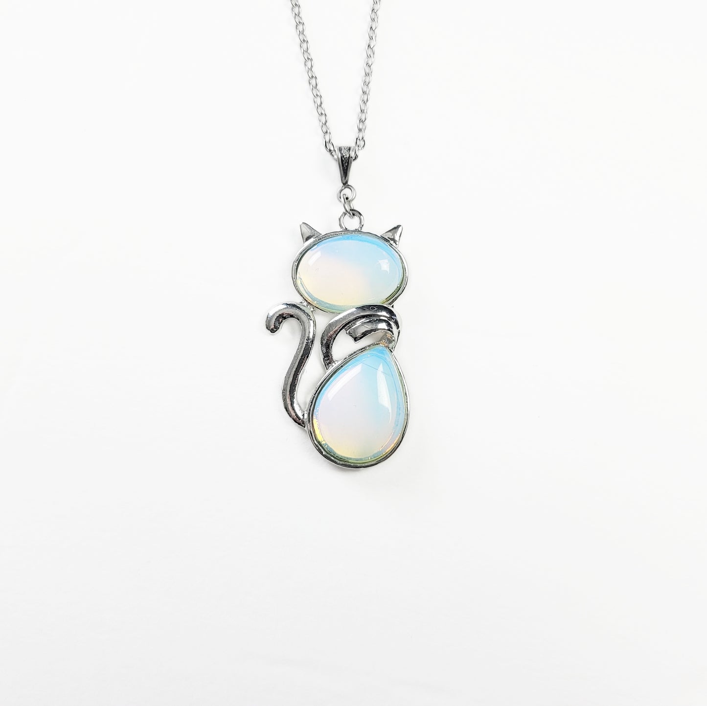 Opalesque Cat Necklace