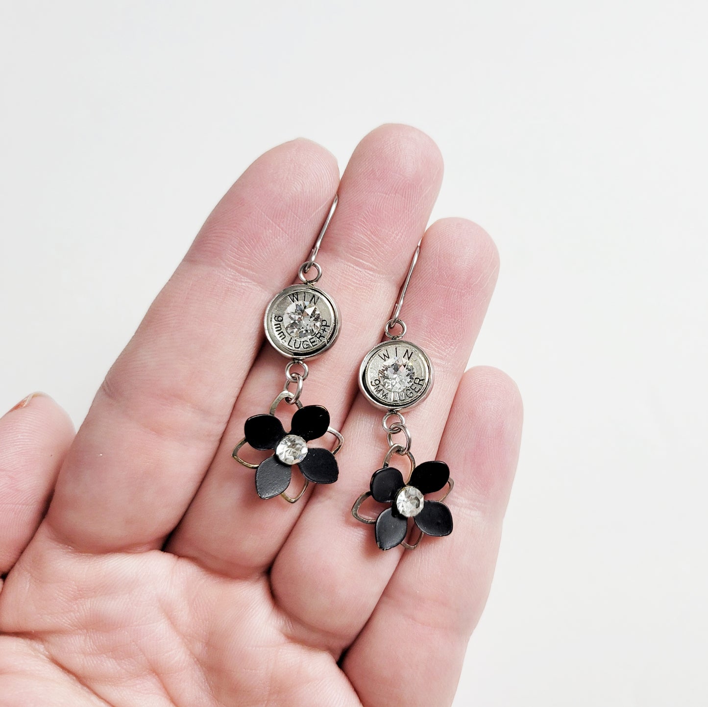 Black Daisy Earrings