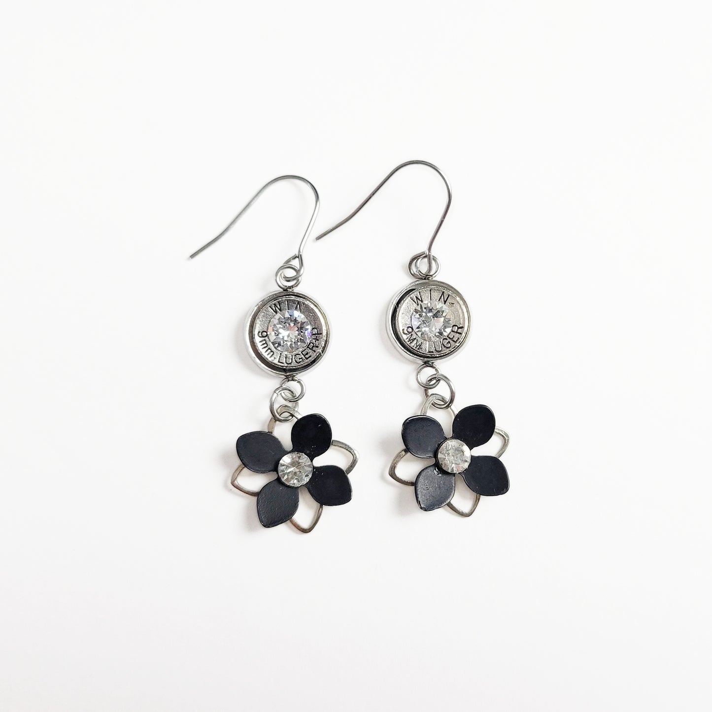 Black Daisy Earrings