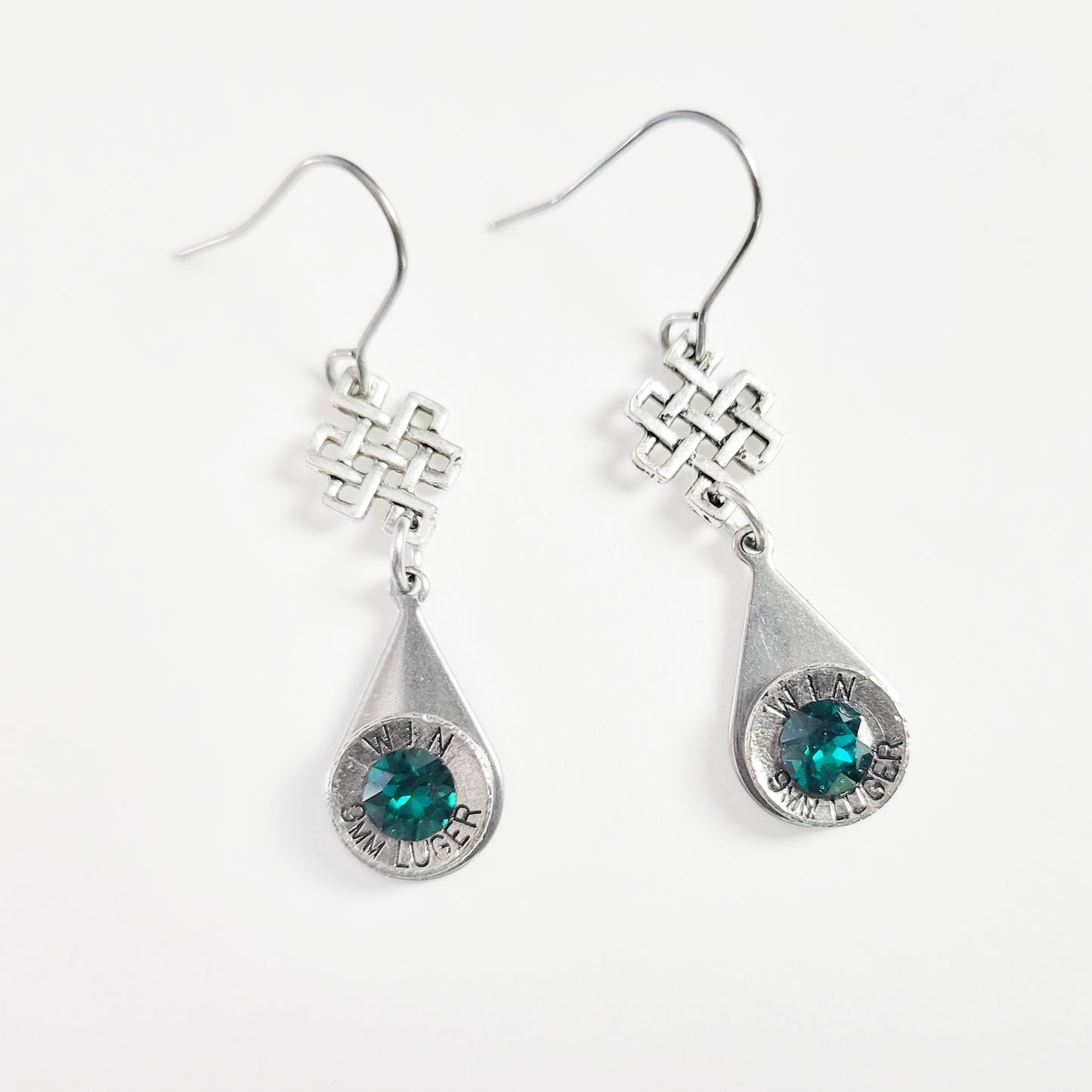 Mini Celtic Knot Emerald Earrings