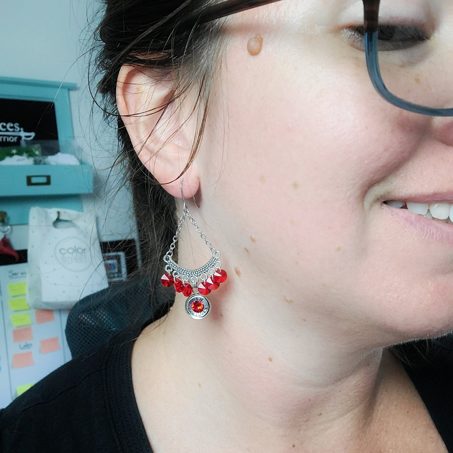 Ruby Shimmer Earrings