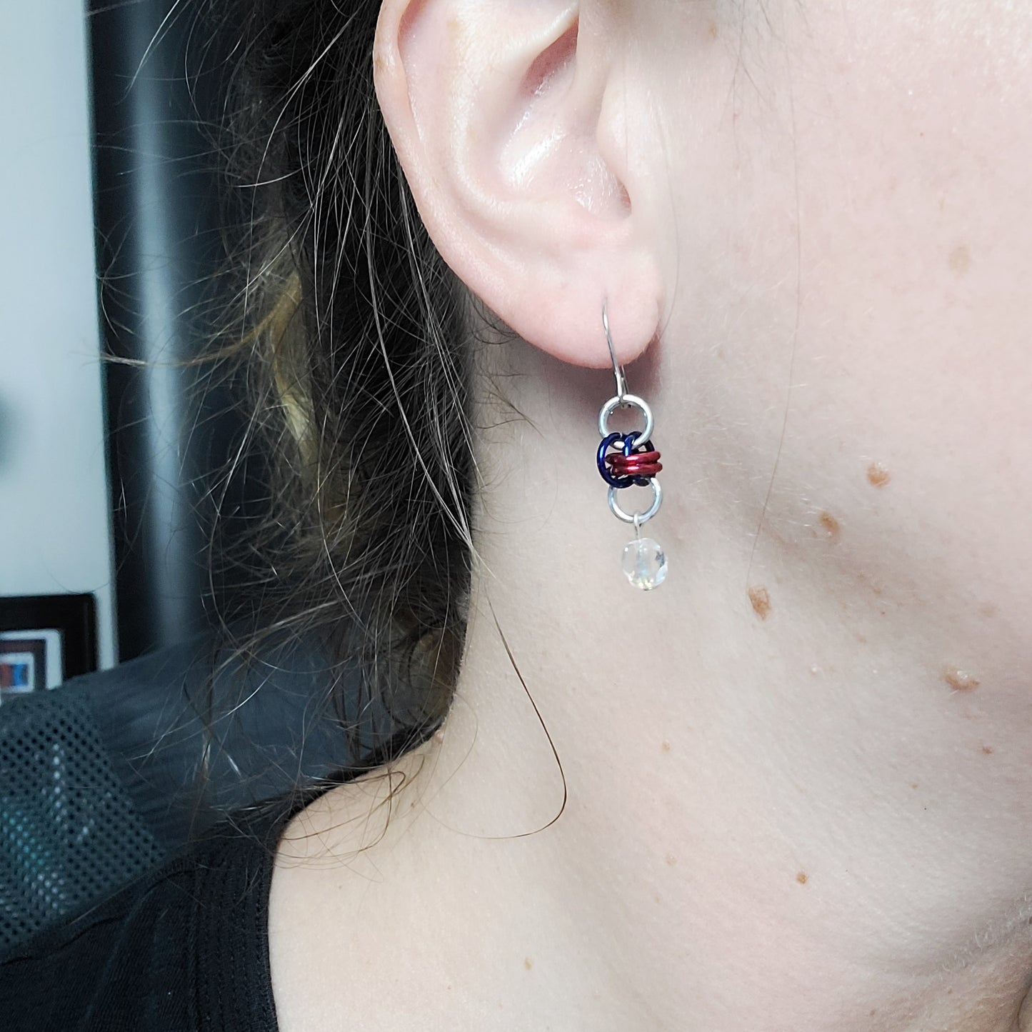 Patriotic Ruby Earrings