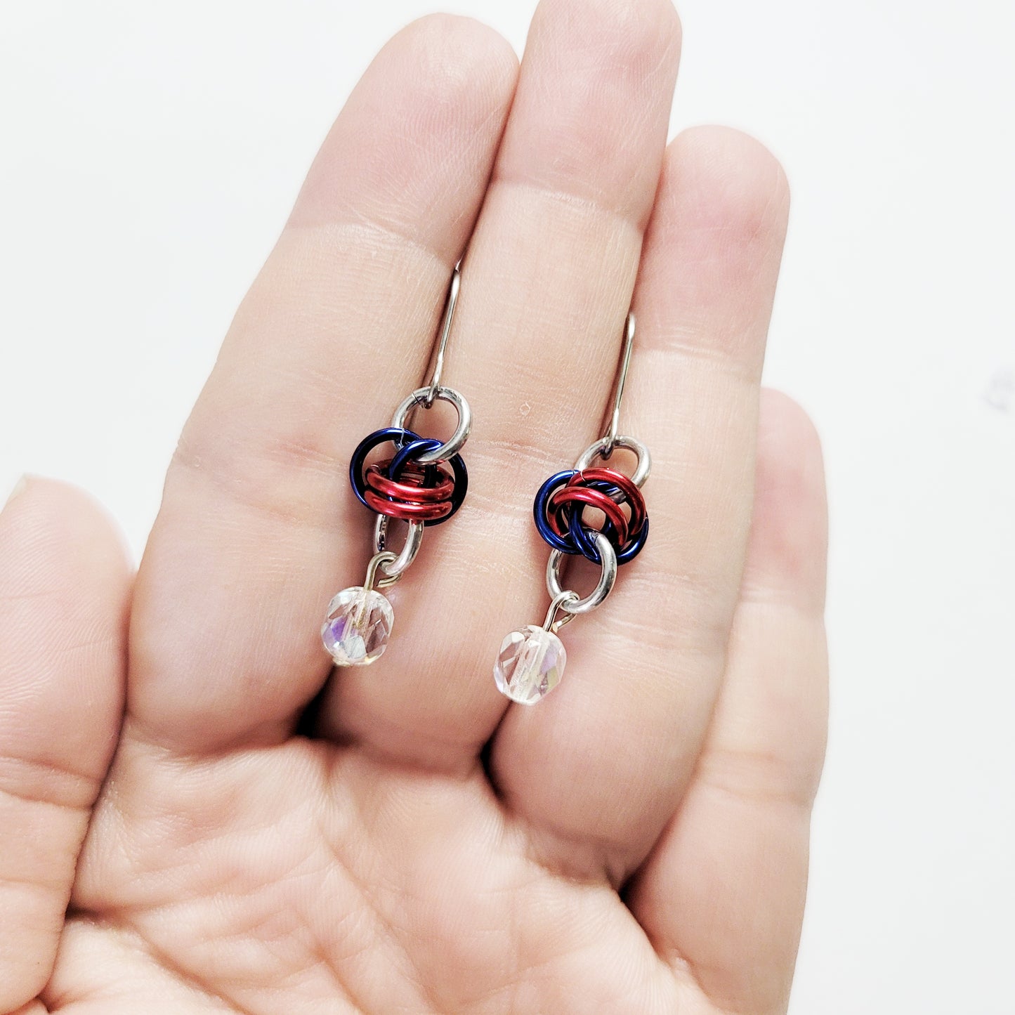 Patriotic Ruby Earrings