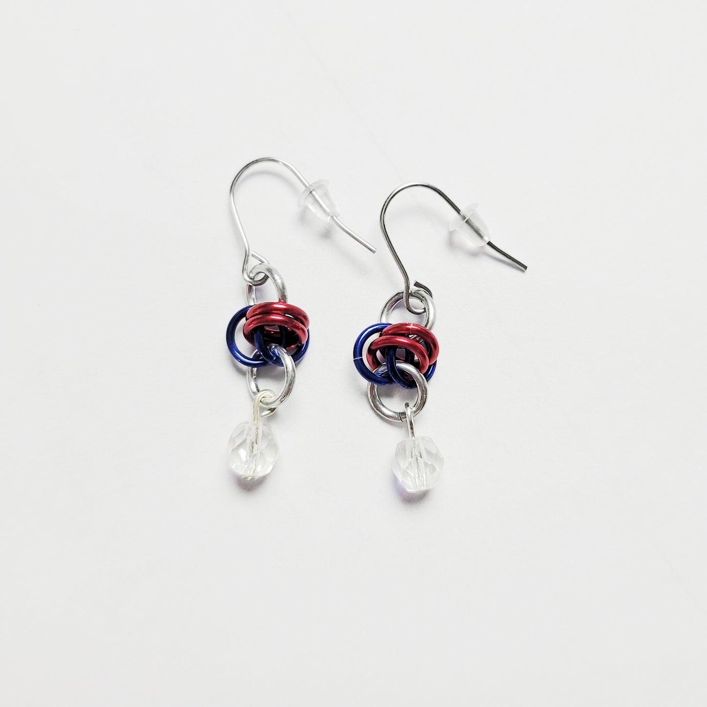 Patriotic Ruby Earrings