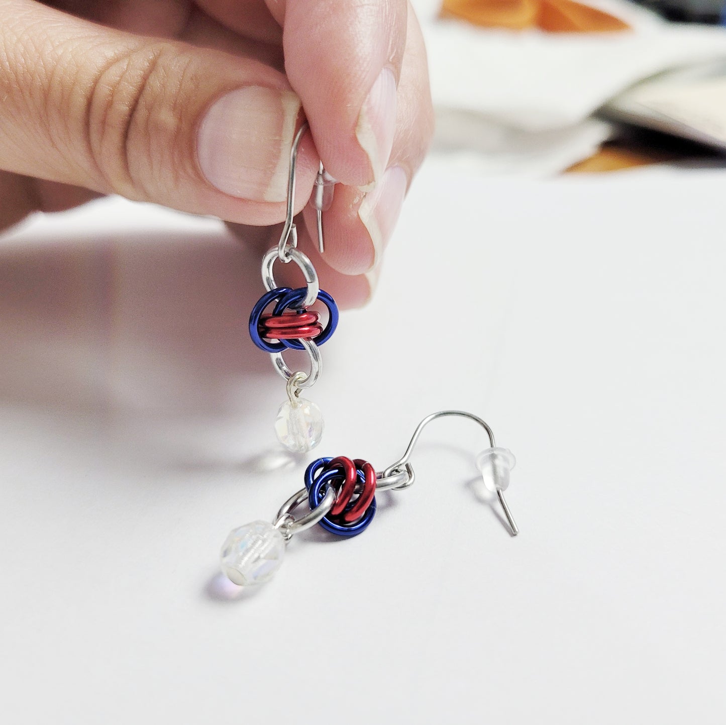 Patriotic Ruby Earrings