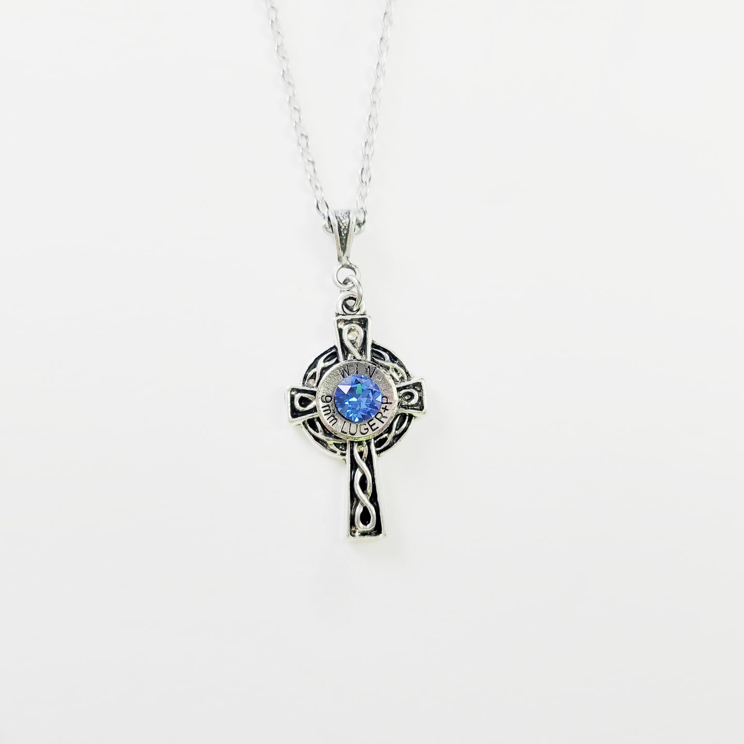 Ladies Celtic Cross Bullet Necklace