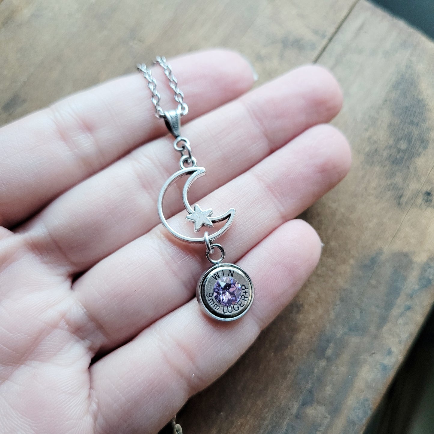 Amethyst Celestial Bullet Necklace