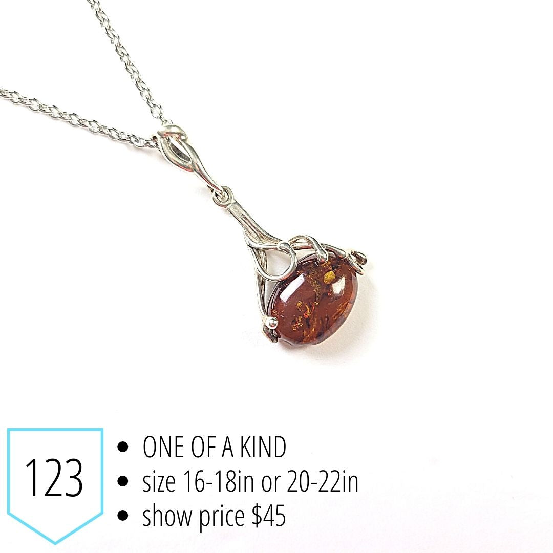 Dripping Amber Necklace