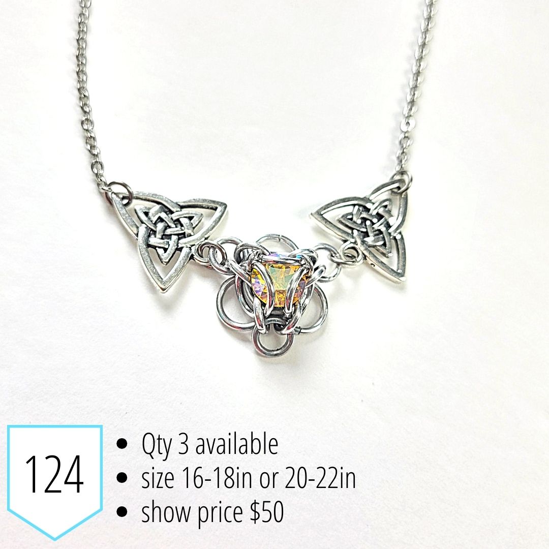 Celtic Topaz Crystal Necklace