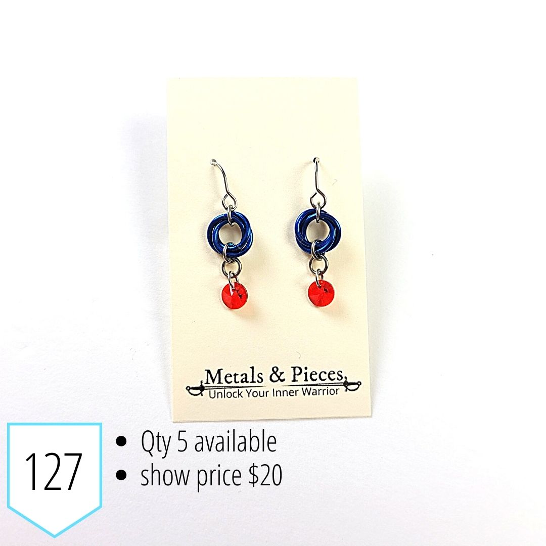 Patriotic Chainmail Earrings