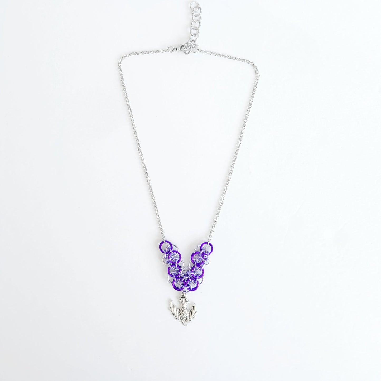 Thistle Chainmail Necklace