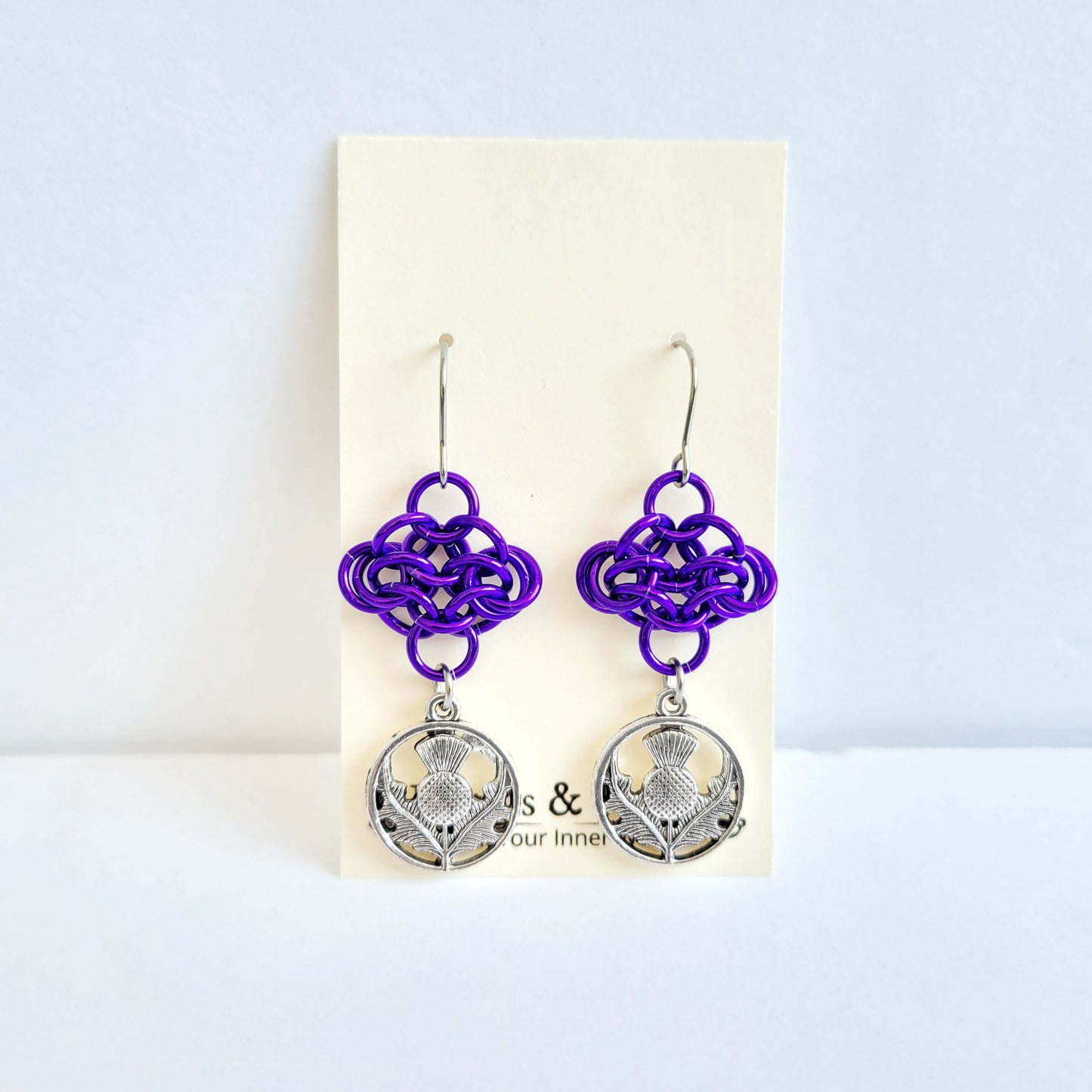 Thistle Chainmail Earrings