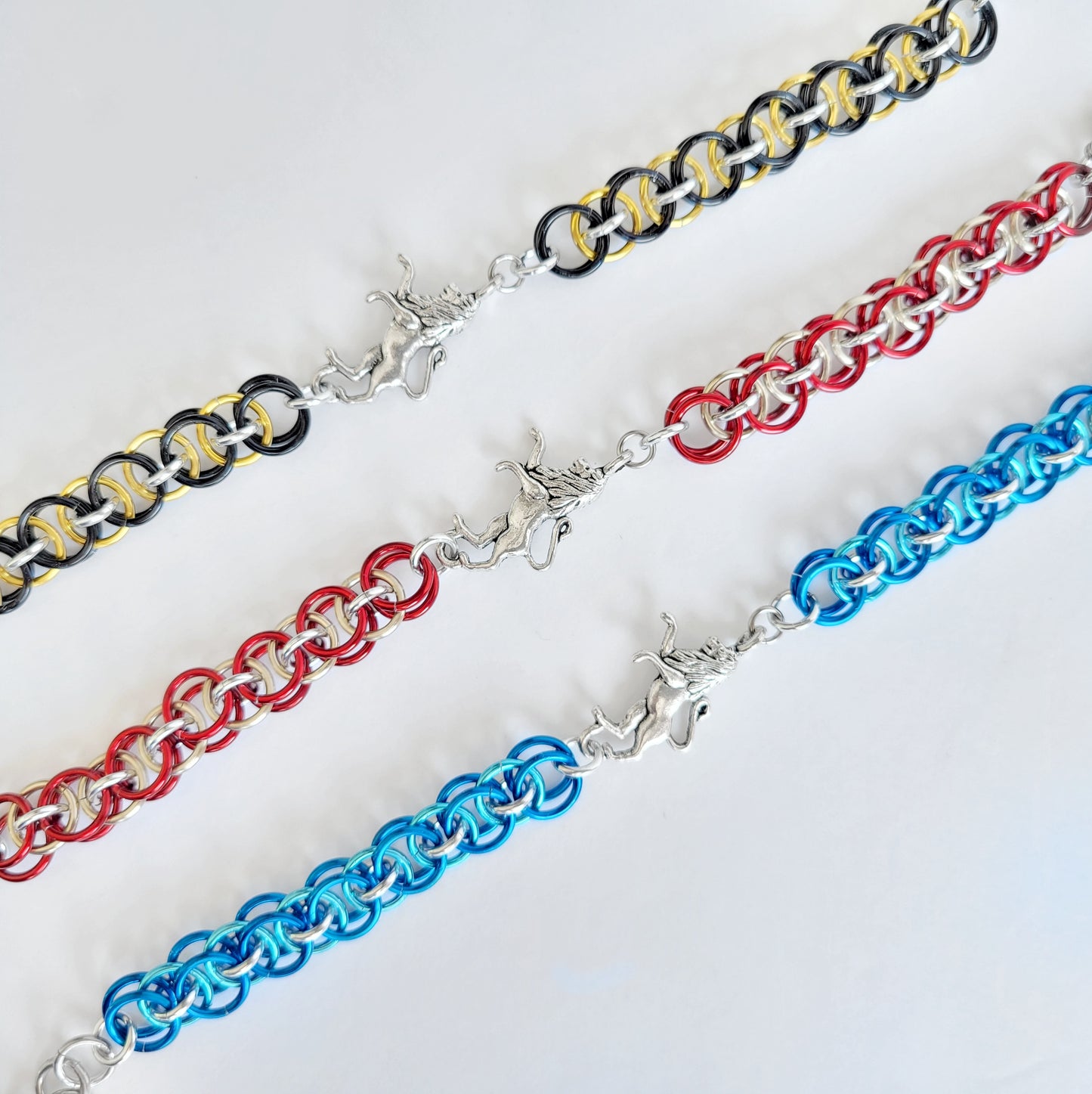 Lion Rampant Bracelet Chainmail