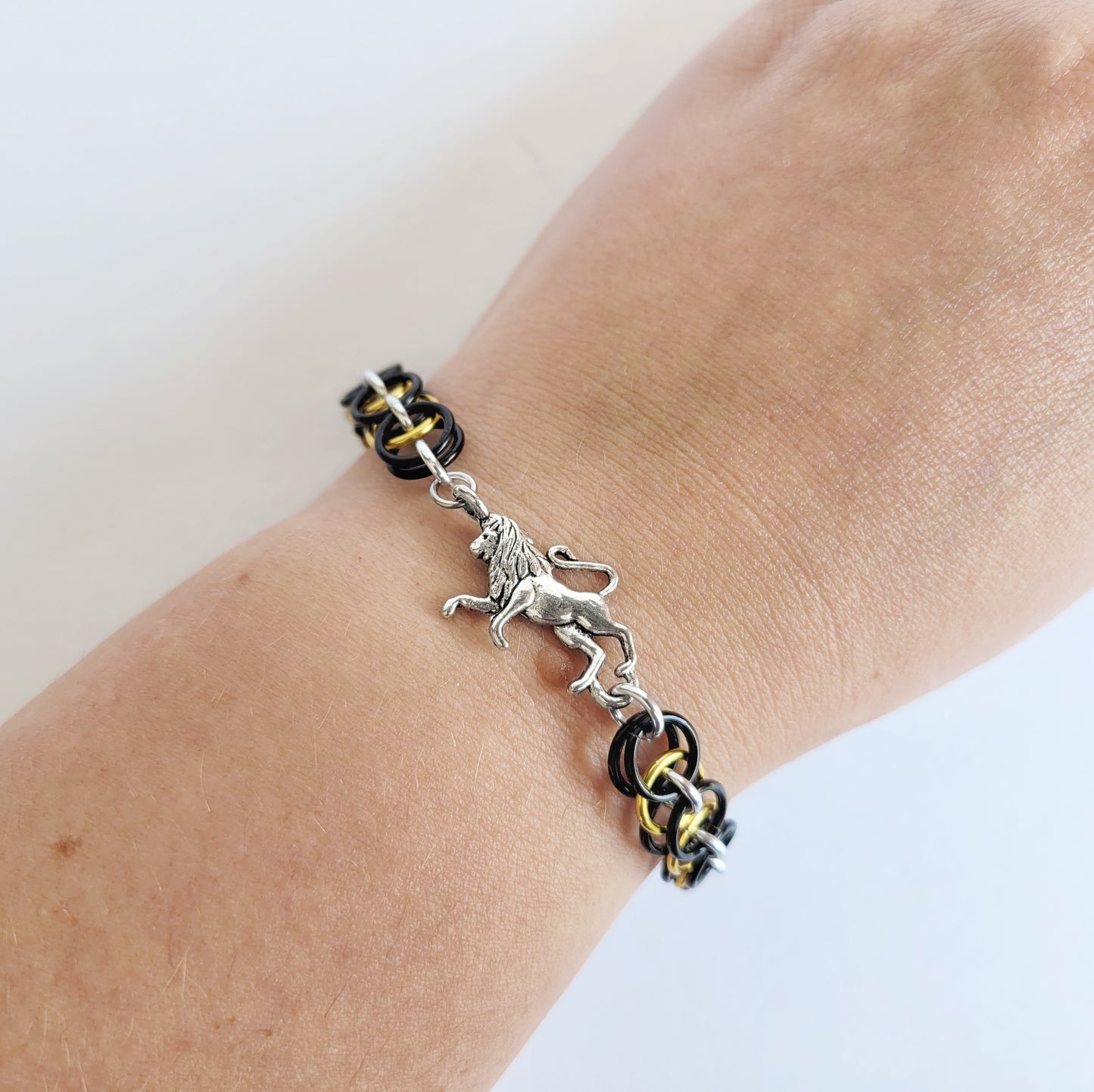 Lion Rampant Bracelet Chainmail