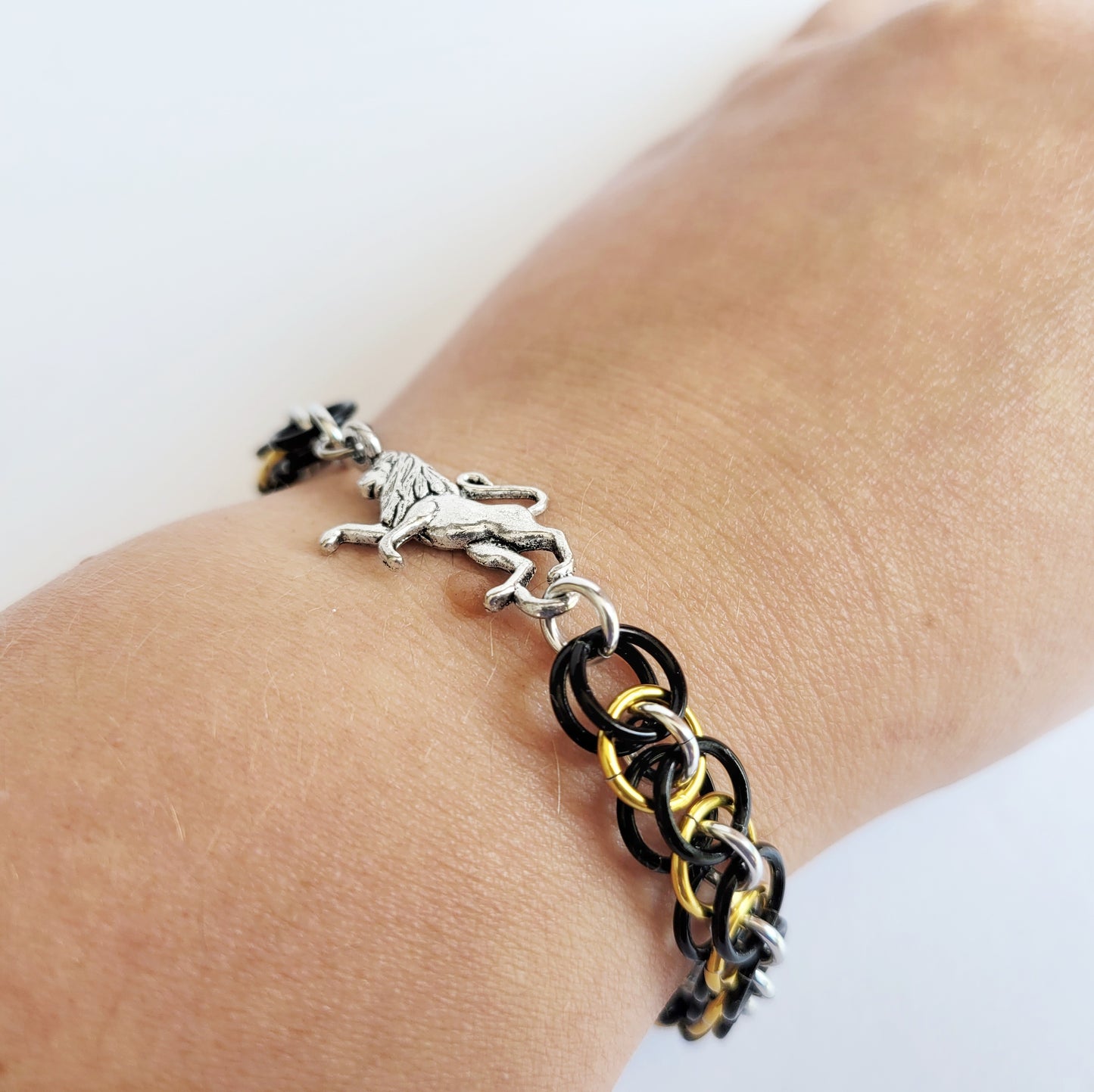 Lion Rampant Bracelet Chainmail