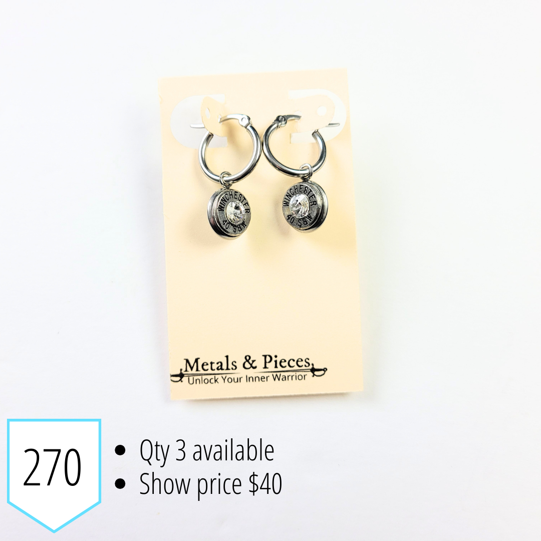 Mini Hoop Bullet Earrings
