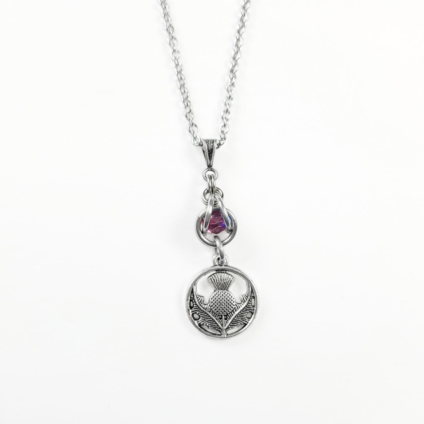 Thistle Chainmail Necklace