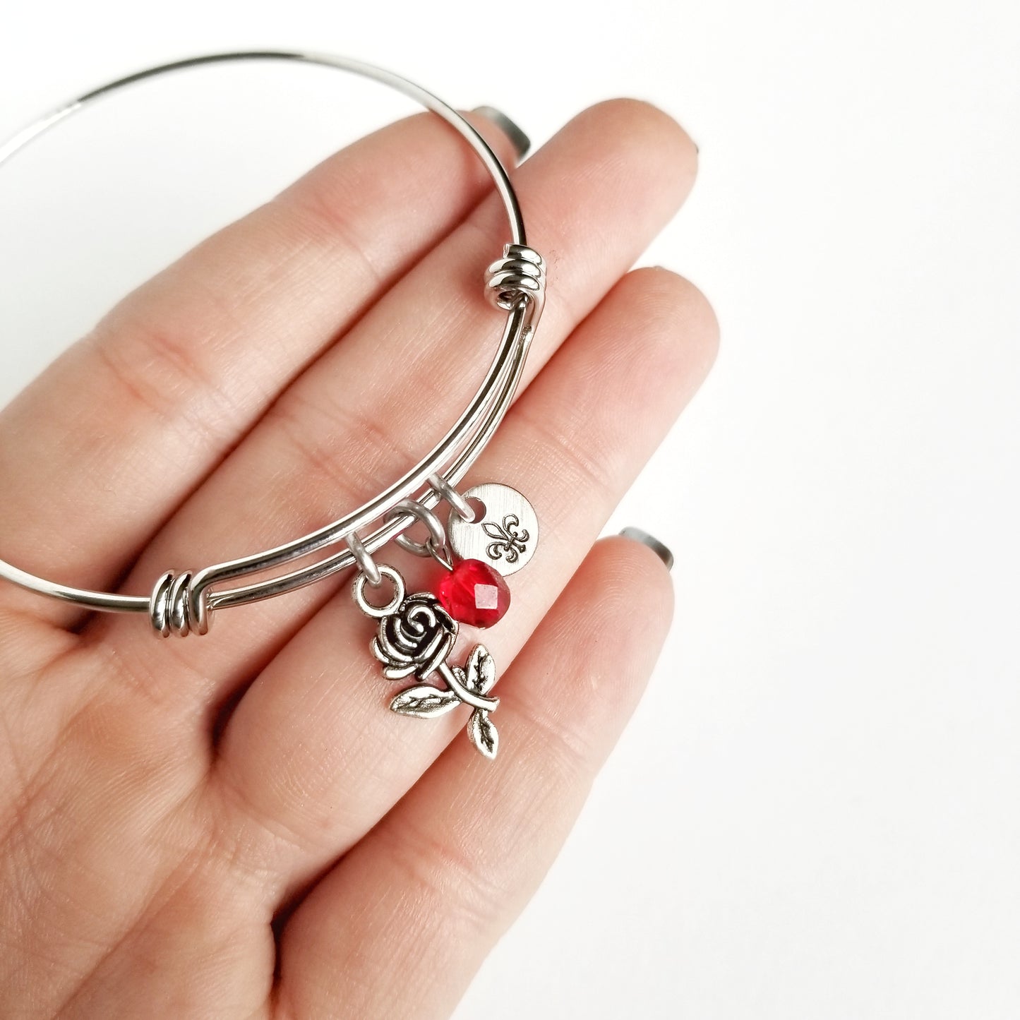 Rose Bangle Bracelet