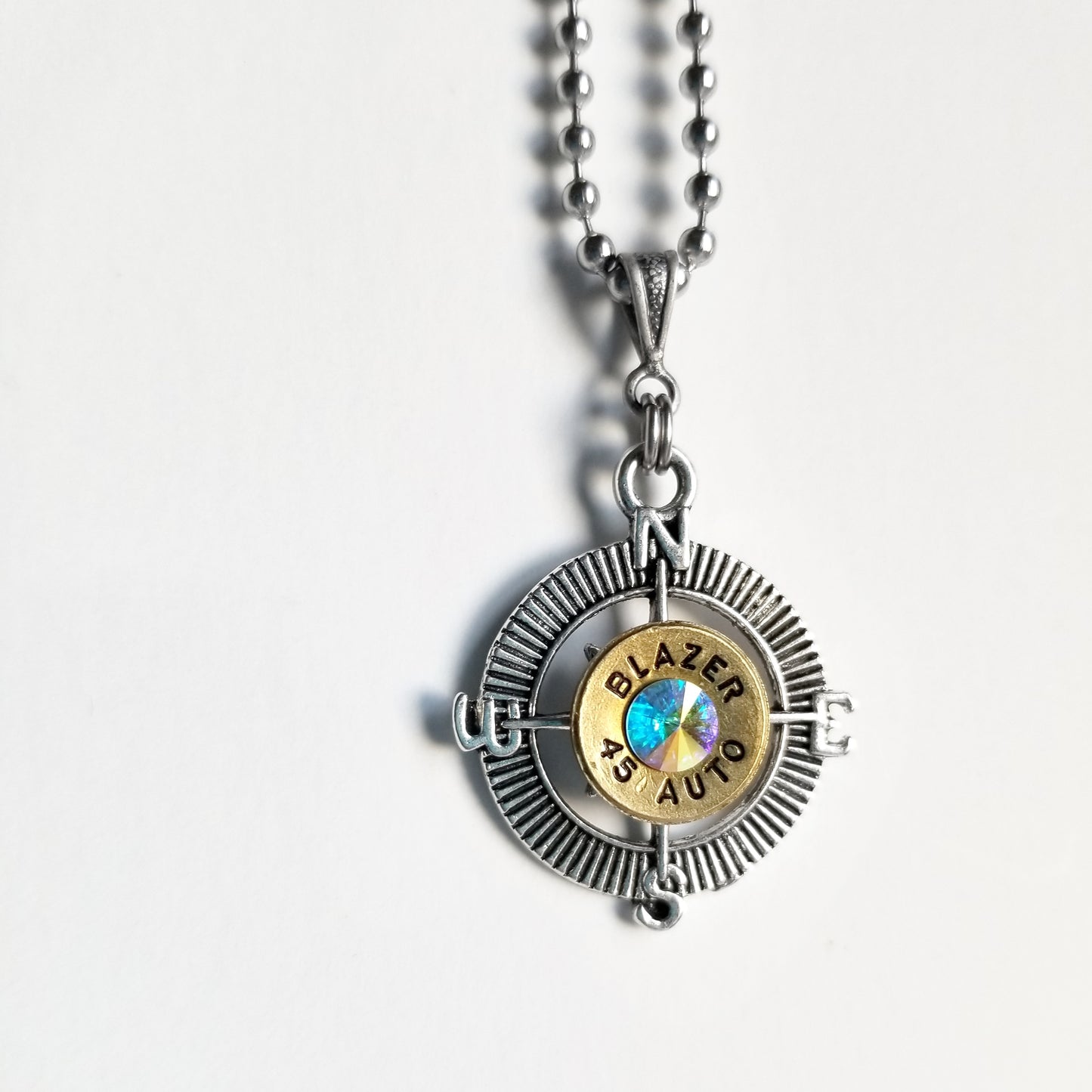 Compass Rose Bullet Necklace