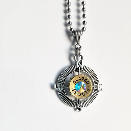 Compass Rose Bullet Necklace