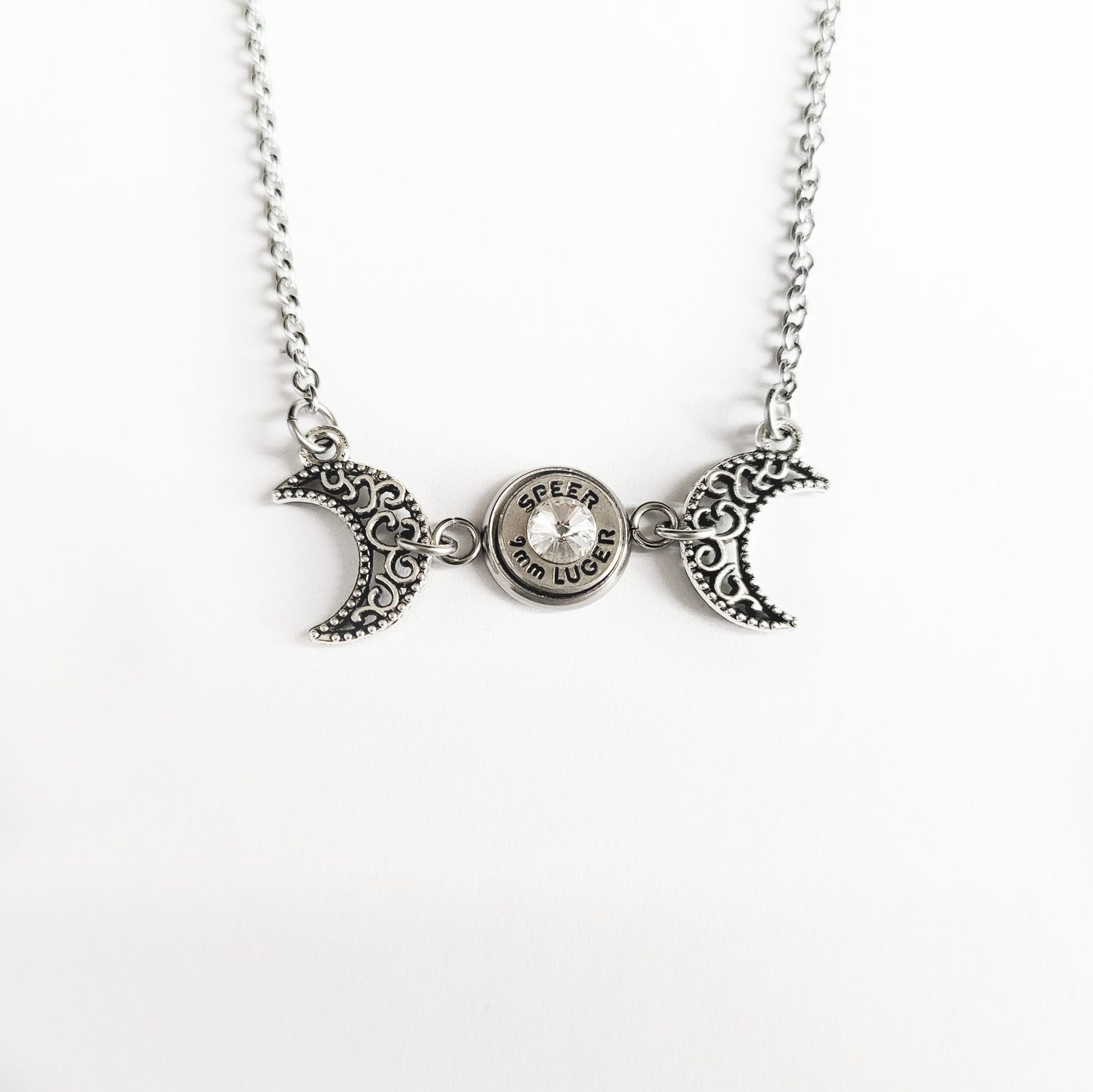 Lunar Phases Bullet Necklace