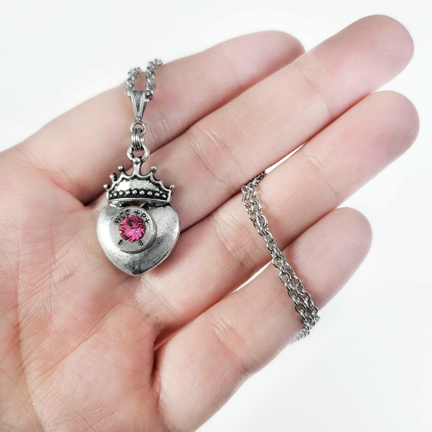 Celtic Heart Bullet Necklace