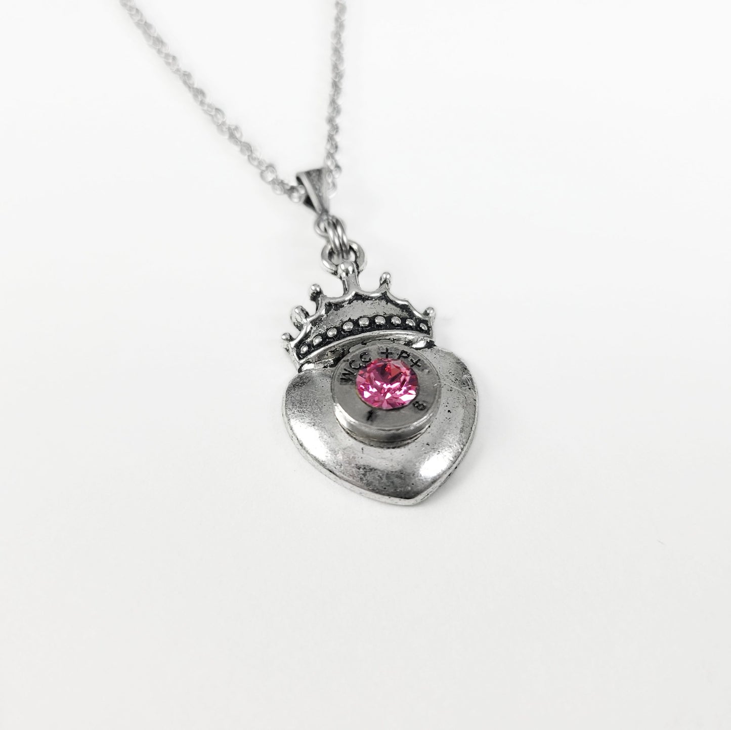 Celtic Heart Bullet Necklace