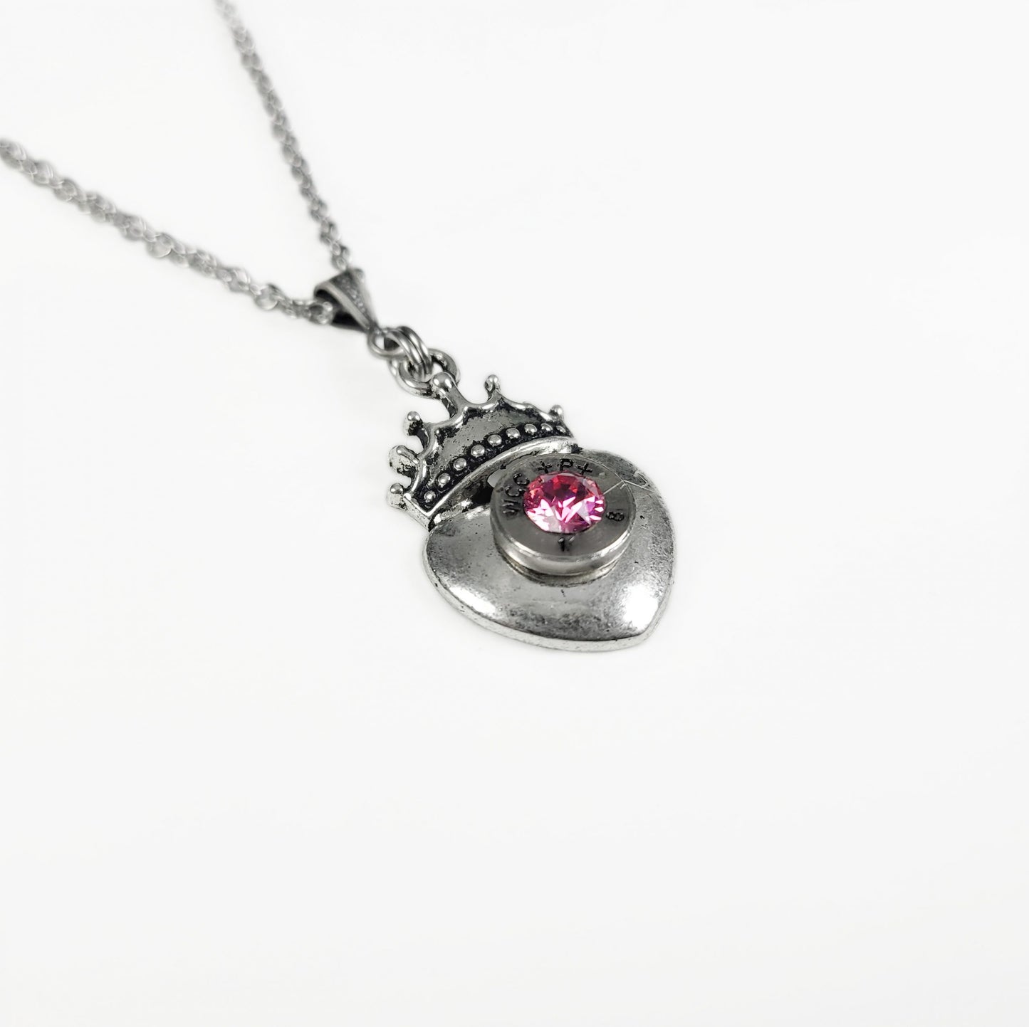 Celtic Heart Bullet Necklace