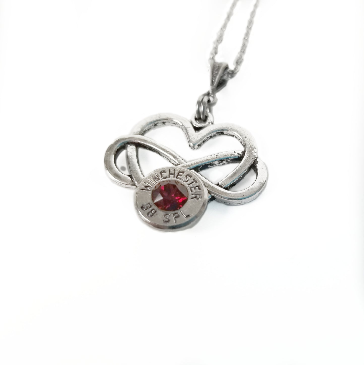 Infinity Heart Bullet Necklace