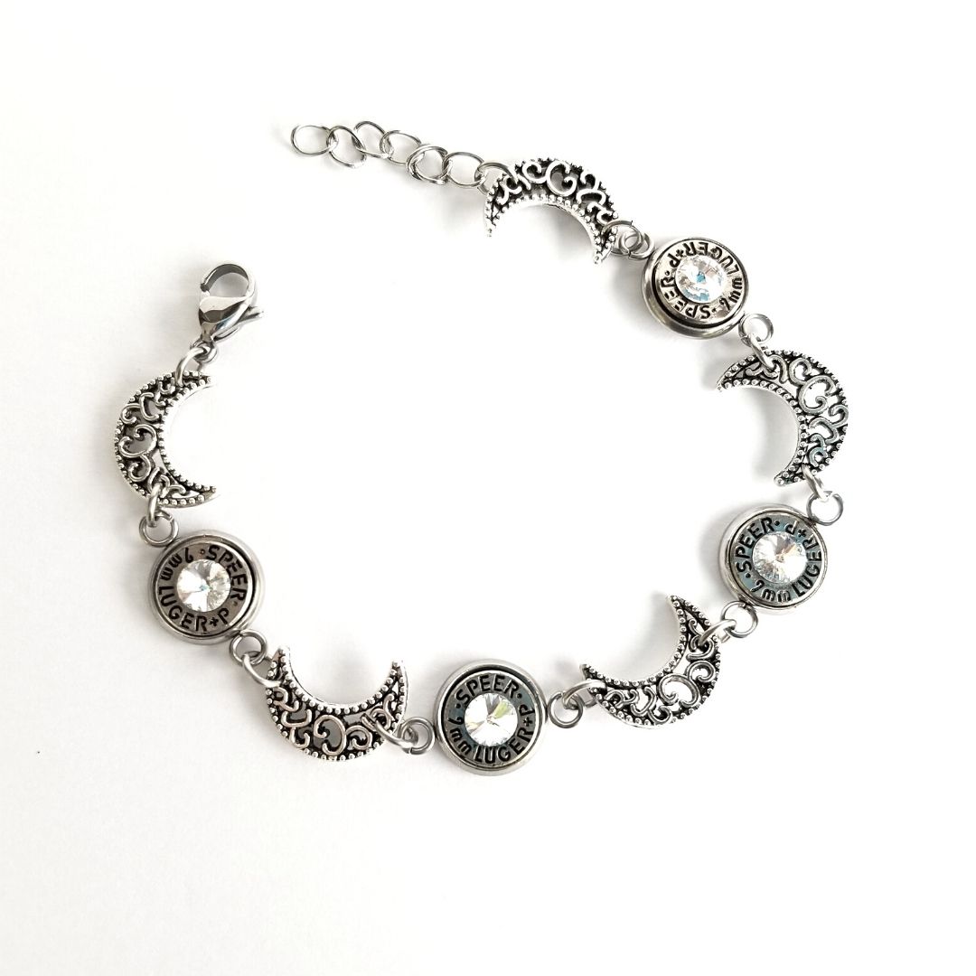 Crescent Moon Bullet Bracelet