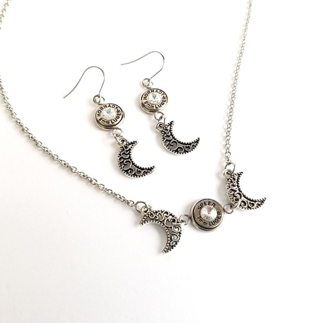 Lunar Phases Bullet Necklace