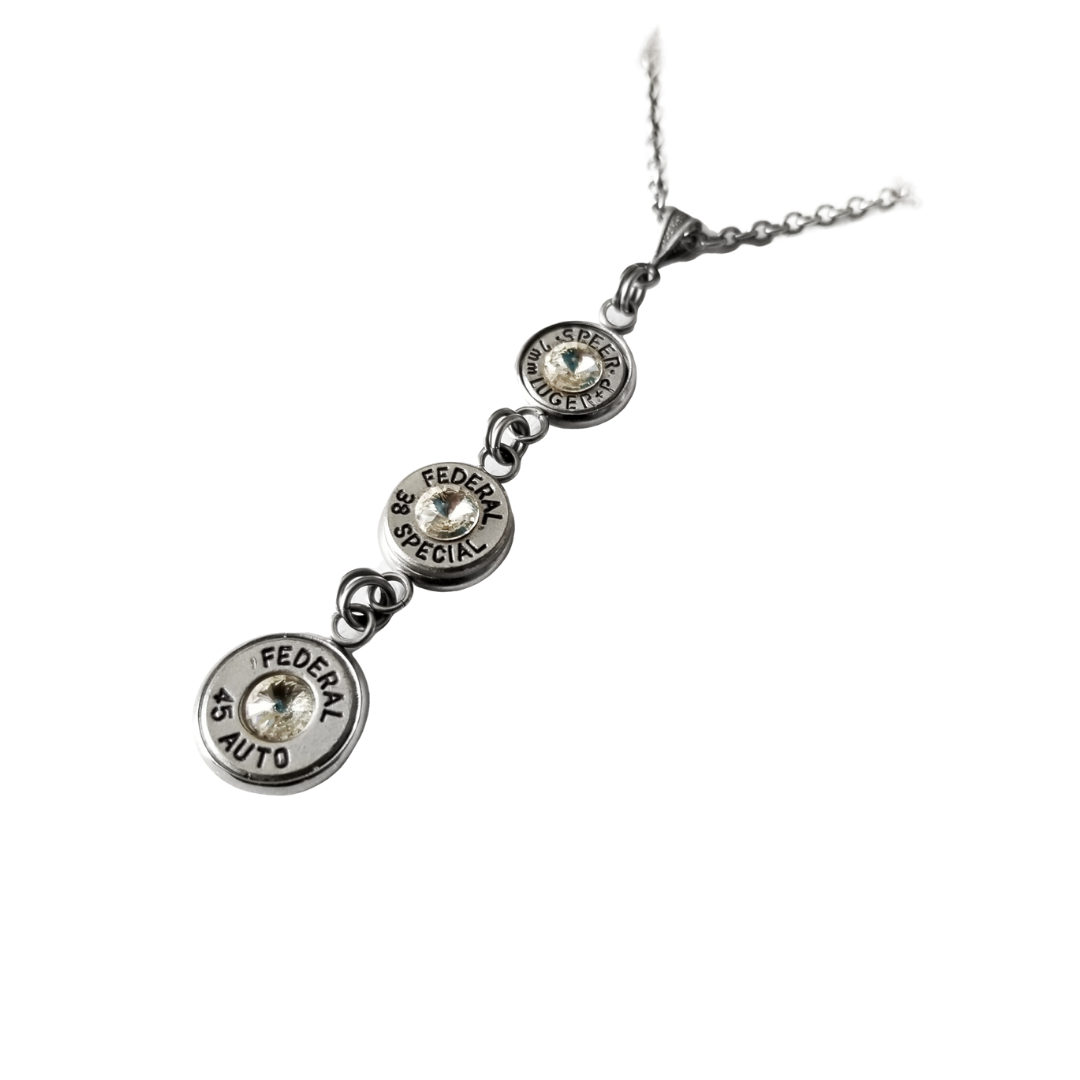 Custom Triple Drop Bullet Necklace