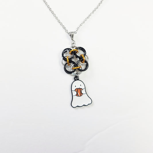 Ghost Halloween Fall Necklace