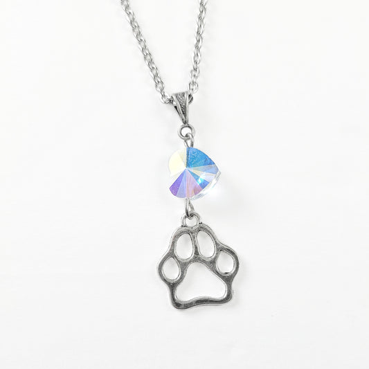 Crystal Pawprint Necklace