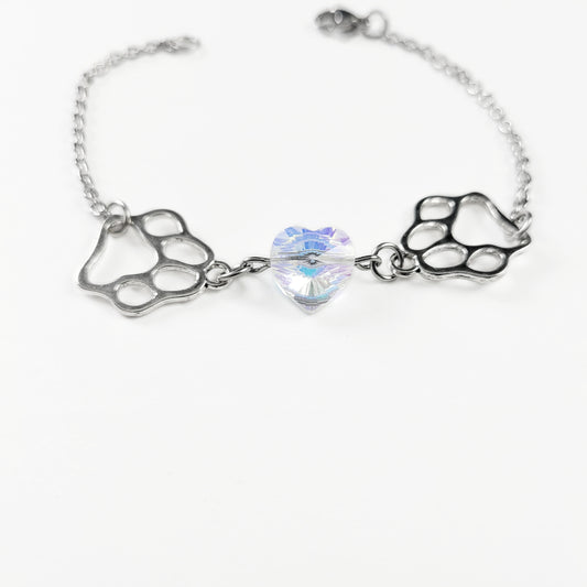 Crystal Pawprint Bracelet