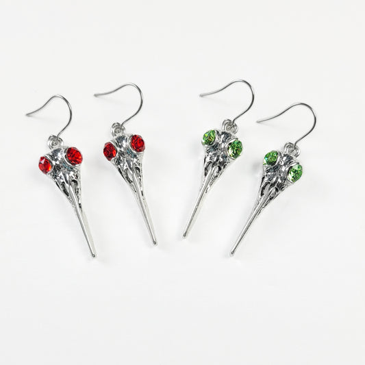 Dr Bird Skull Earrings