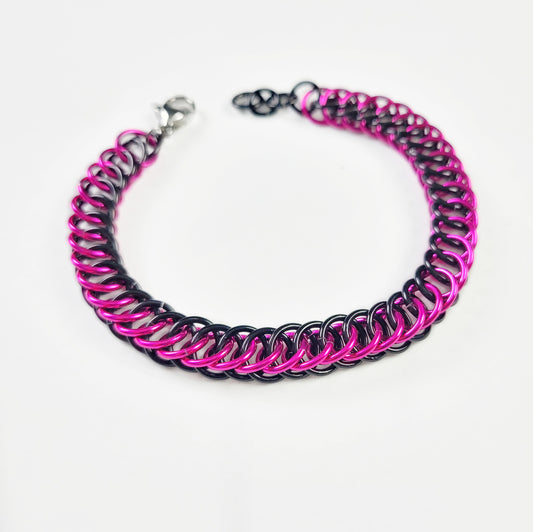 Hypnotic Pink Chainmail Bracelet HP41