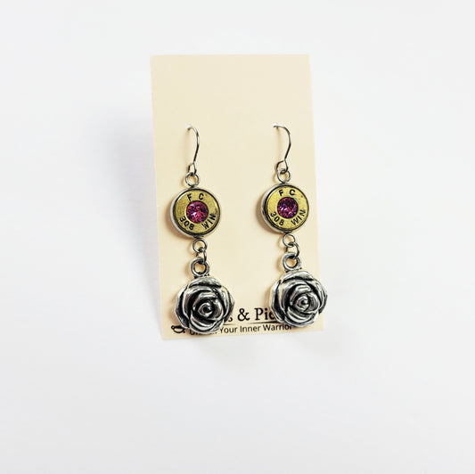 Rose Bullet Earrings