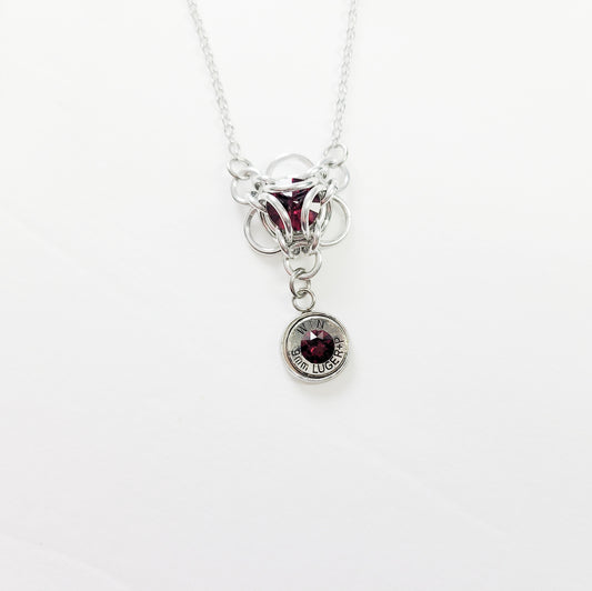 Garnet Drop Necklace