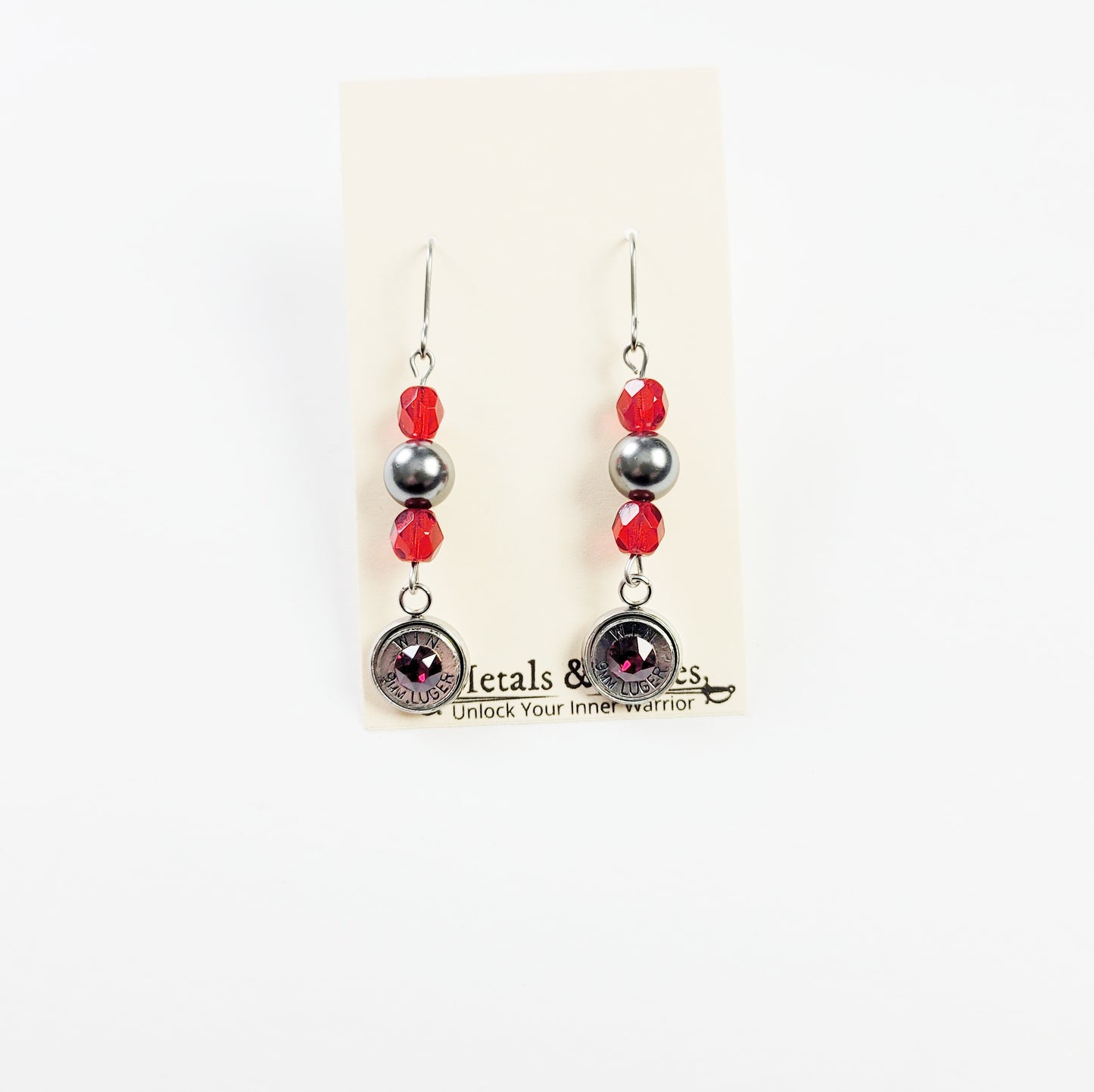 Garnet Pearl Earrings