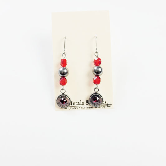 Garnet Pearl Earrings