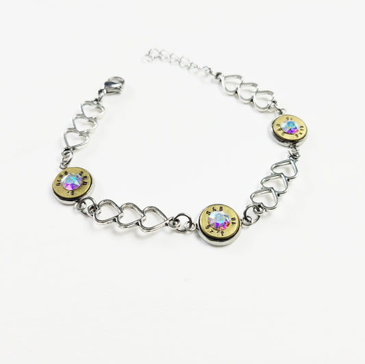 Open Heart Bullet Bracelet