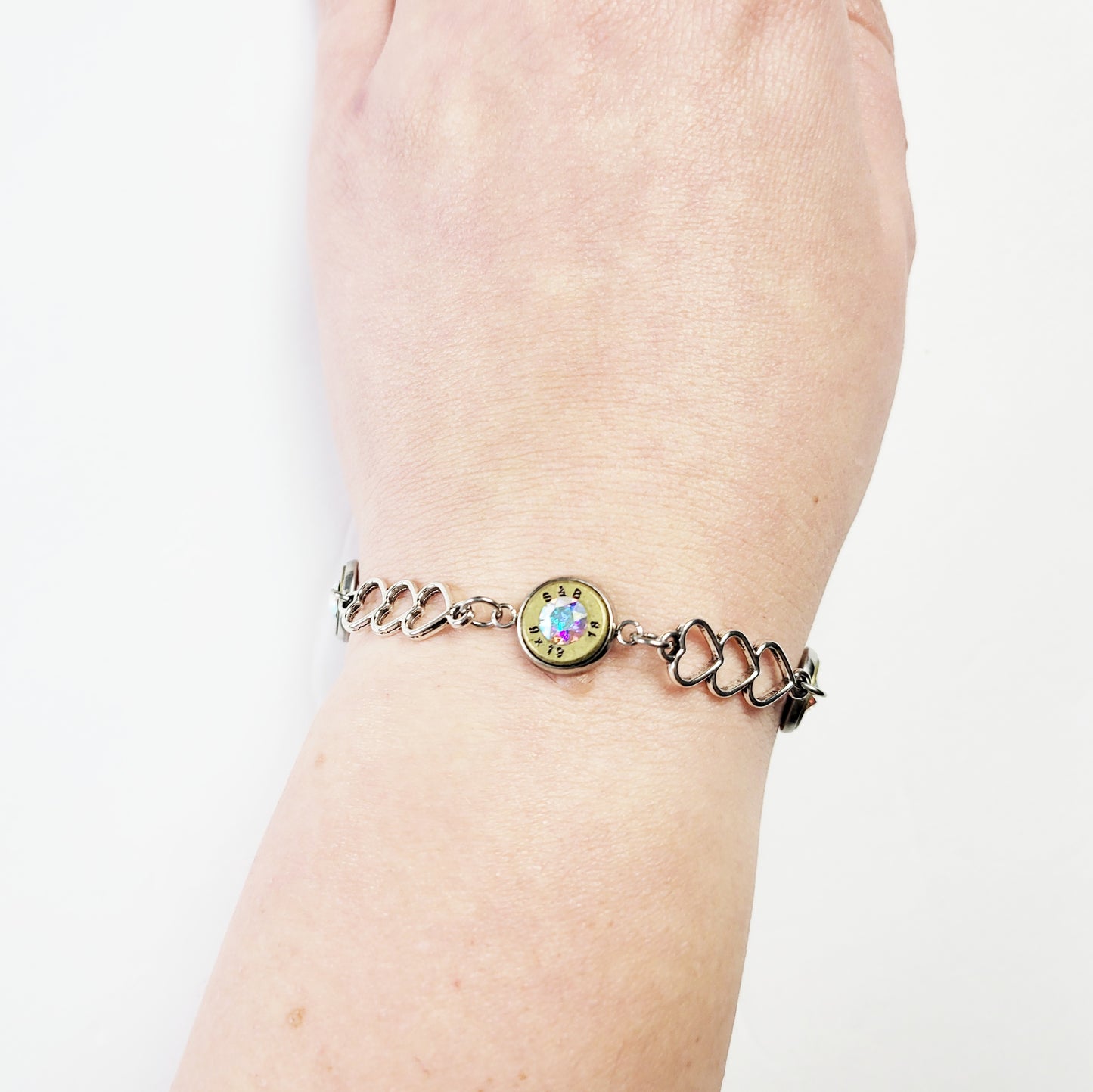 Open Heart Bullet Bracelet