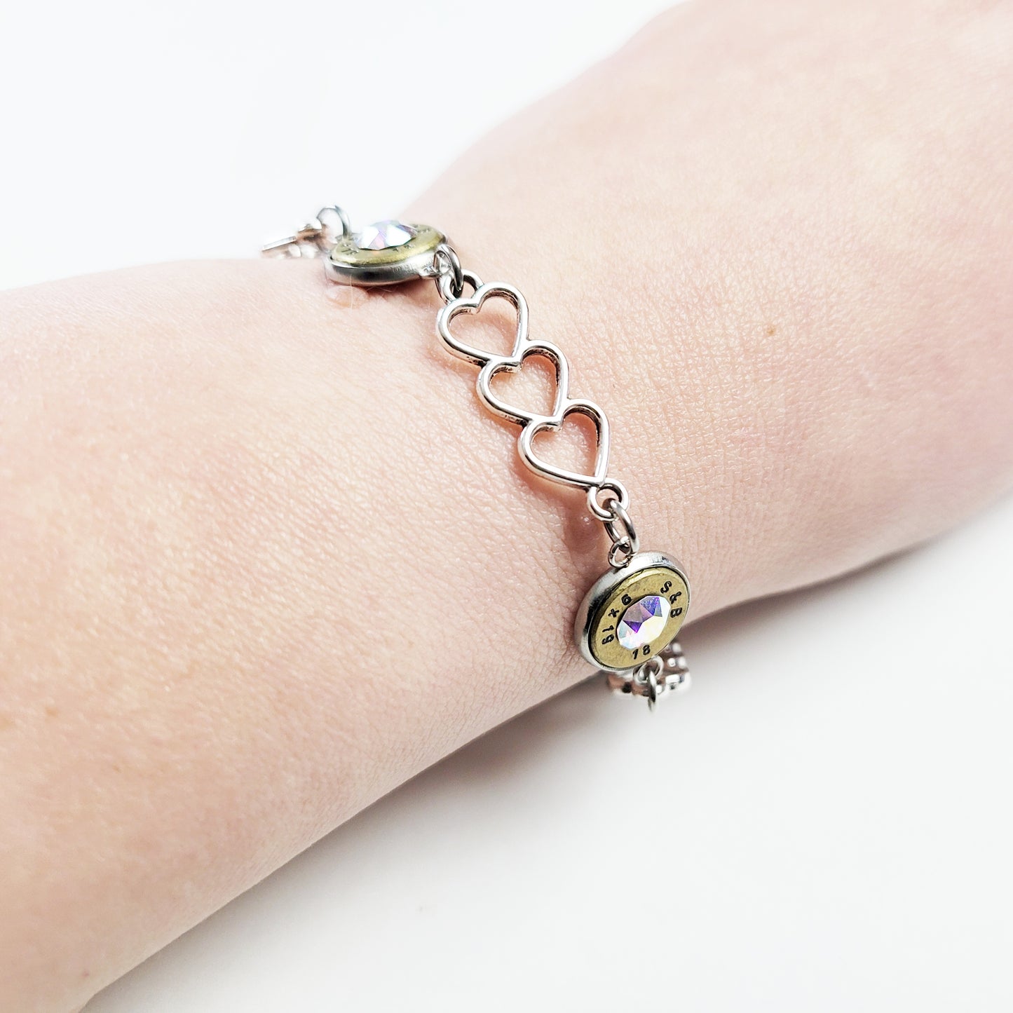 Open Heart Bullet Bracelet