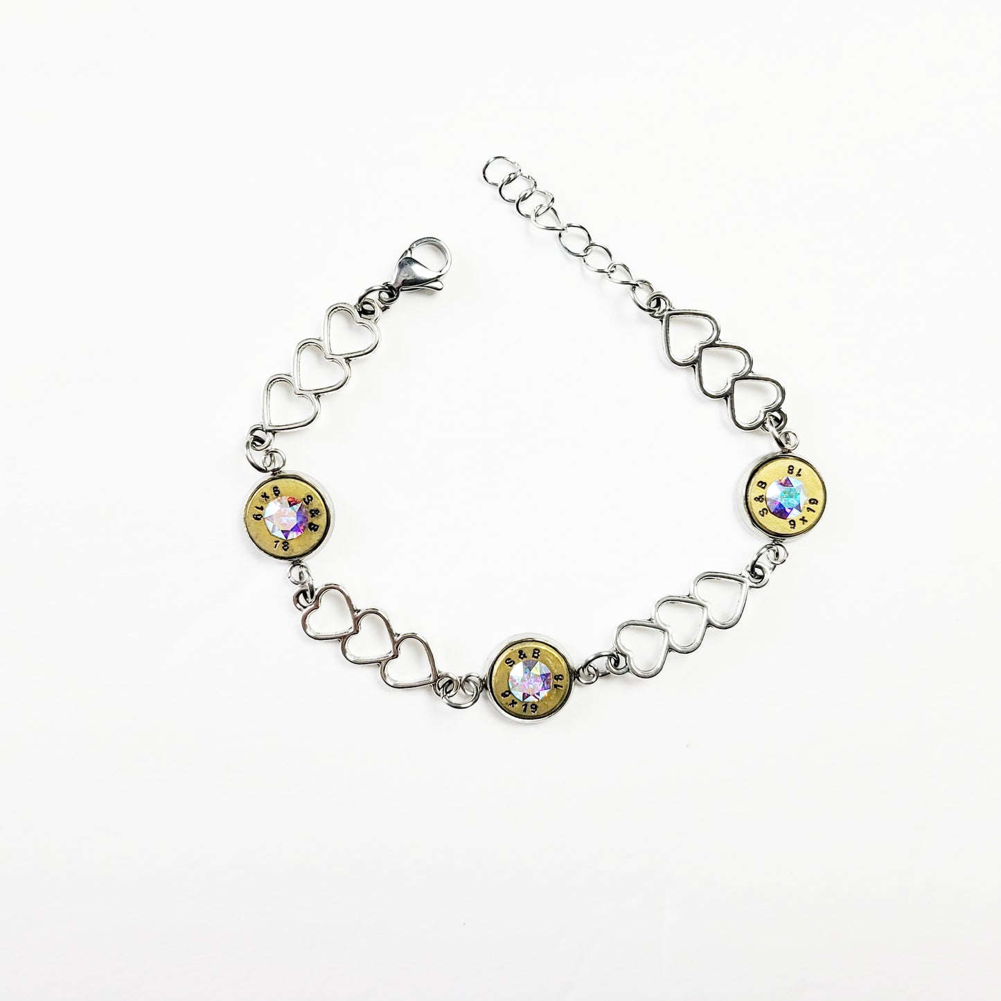 Open Heart Bullet Bracelet