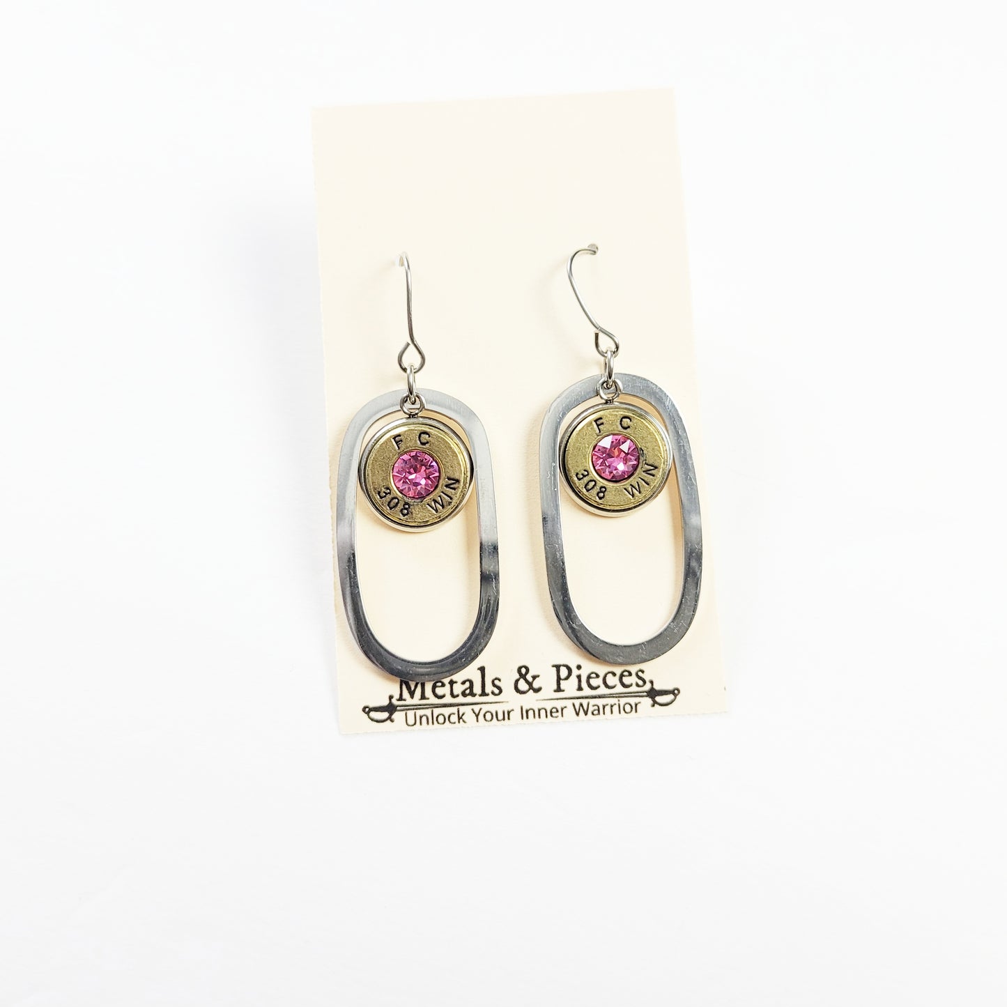 Open Loop Bullet Earrings