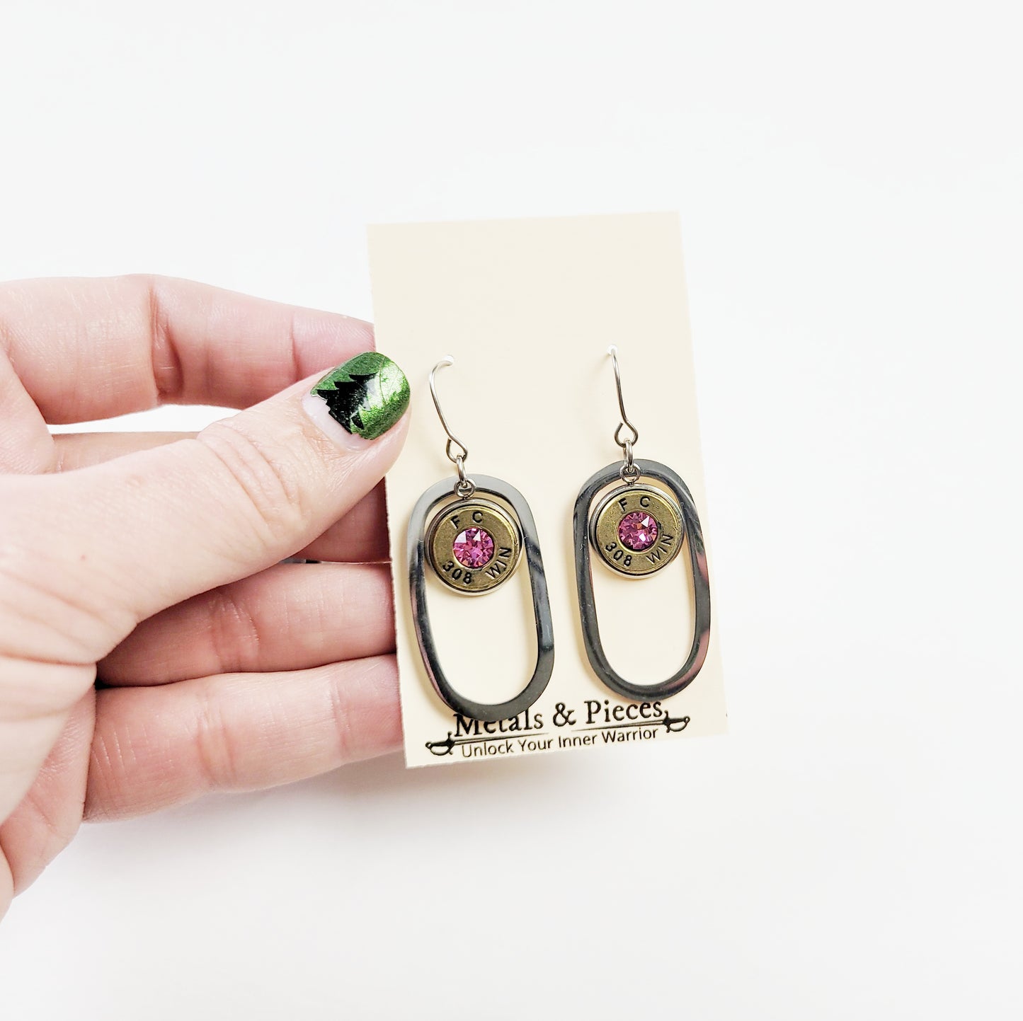 Open Loop Bullet Earrings