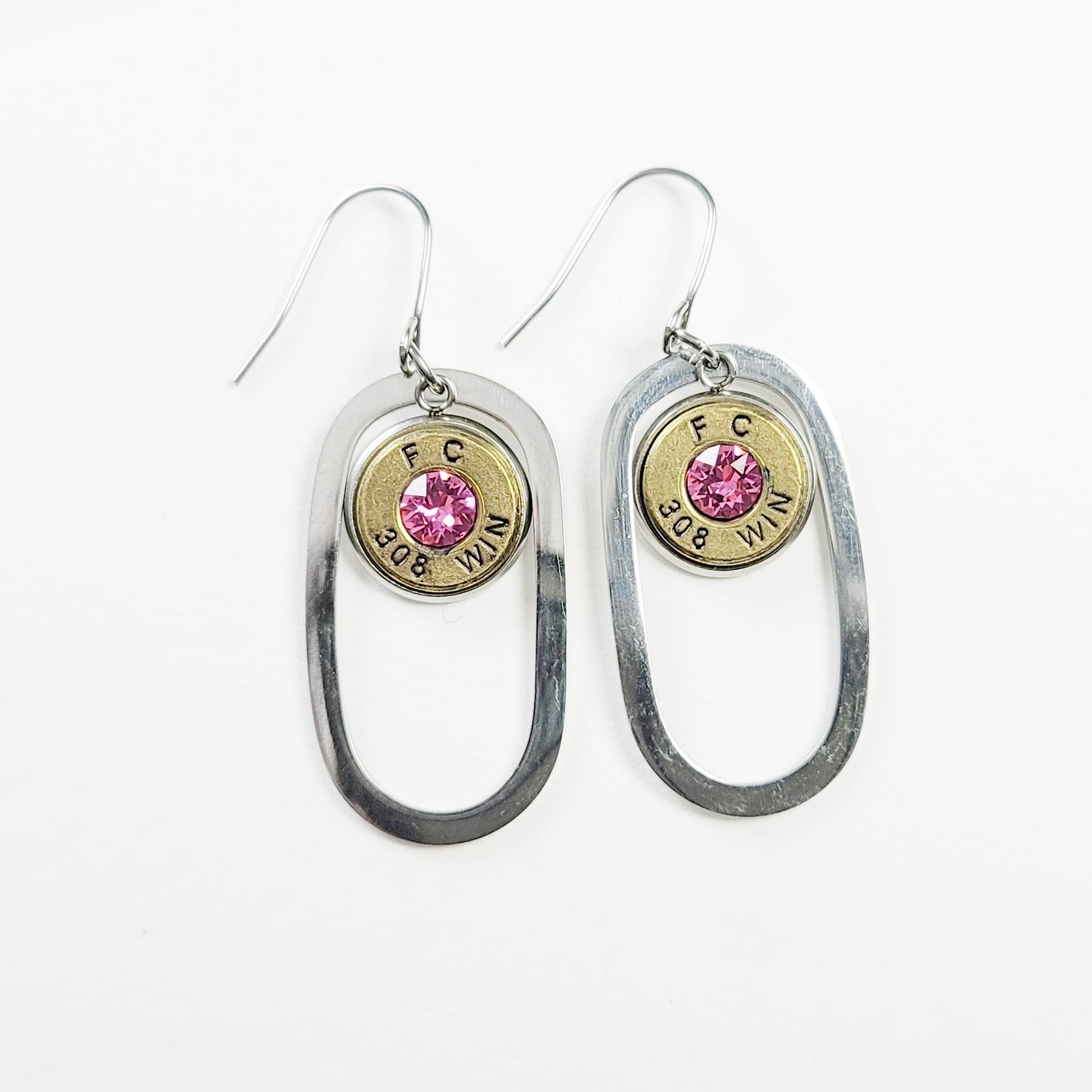 Open Loop Bullet Earrings